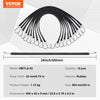 VEVOR 10 Piece Flat Bungee Cord, 20 mm Heavy Duty Bungee Straps with Steel S-Hooks, 24" Elastic Bungee Rope for Cargo, Tarps, Trucks and Tent, Black