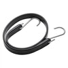 VEVOR 10 Piece Flat Bungee Cord, 20 mm Heavy Duty Bungee Straps with Steel S-Hooks, 24" Elastic Bungee Rope for Cargo, Tarps, Trucks and Tent, Black