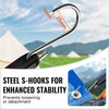 VEVOR 10 Piece Flat Bungee Cord, 20 mm Heavy Duty Bungee Straps with Steel S-Hooks, 36" Elastic Bungee Rope for Cargo, Tarps, Trucks and Tent, Black