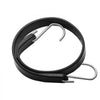 VEVOR 20 Piece Flat Bungee Cord, 20 mm Heavy Duty Bungee Straps with Steel S-Hooks, Includes 15", 21", 36", Elastic Bungee Rope for Cargo, Tarps, Trucks and Tent, Black