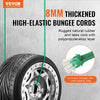 VEVOR 30 Piece Bungee Cords Assortment, 8 mm Heavy Duty Bungee Straps with A3 Steel Carabiners, Includes 10", 18", 24", 36", 48", 60", 72", Portable Storage Bag, 6 Clips & Canopy Ties