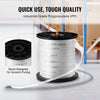 VEVOR Polyester Pull Tape, 1/2" x 528' Mule Tape Flat Rope, 1250 lbf Tensile Capacity, Printed Webbing Cable Pulling Tape for Packaging, Gardening, Commercial Electrical, Conduit Work, White