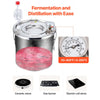 VEVOR Alcohol Still, 3 Gal / 11.4 L Stainless Steel Water Alcohol Distiller with Copper Coil, Home Brewing Refining Fermentation Kit with Thermometer & Pump, for Wine Whisky Brandy, Silver