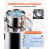 VEVOR Alcohol Still, 8 Gal / 30 L Stainless Steel Water Alcohol Distiller with Copper Coil, Home Brewing Refining Fermentation Kit with Thermometer, for Wine Whisky Brandy, Silver