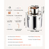 VEVOR Alcohol Still, 8 Gal / 30 L Stainless Steel Water Alcohol Distiller with Copper Coil, Home Brewing Refining Fermentation Kit with Thermometer, for Wine Whisky Brandy, Silver