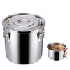 VEVOR Alcohol Still, 8 Gal / 30 L Stainless Steel Water Alcohol Distiller with Copper Coil, Home Brewing Refining Fermentation Kit with Thermometer, for Wine Whisky Brandy, Silver