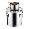 VEVOR Alcohol Still, 8 Gal / 30 L Stainless Steel Water Alcohol Distiller with Copper Coil, Home Brewing Refining Fermentation Kit with Thermometer, for Wine Whisky Brandy, Silver
