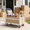 VEVOR Platform Truck Cart with Cage, 2000 lbs Capacity, 6-in-1 Foldable Flatbed Cart with Swivel Wheels, Heavy Duty Hand Truck, Multi-Functional Push Dolly, for Grocery Laundry, 44.5 x 26.6 x 42.1 in
