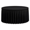 VEVOR Spandex Tablecloth with Skirt, 60-in Round Table Covers 6 Pack, Black, for Party Wedding Banquet Festival, Washable, Reusable, One-Piece, Tight, Fitted Table Cloth with Pleated Skirt