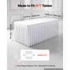 VEVOR Spandex Tablecloth with Skirt, 6 ft Rectangular Covers, 6 Pack, White, for Party Wedding Banquet Festival, Washable, Reusable, One-Piece, Tight, Fitted Table Cloth with Pleated Skirt