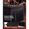VEVOR Spandex Tablecloth with Skirt, 6 ft Rectangular Covers, 6 Pack, Black, for Party Wedding Banquet Festival, Washable, Reusable, One-Piece, Tight, Fitted Table Cloth with Pleated Skirt