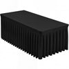VEVOR Spandex Tablecloth with Skirt, 6 ft Rectangular Covers, 6 Pack, Black, for Party Wedding Banquet Festival, Washable, Reusable, One-Piece, Tight, Fitted Table Cloth with Pleated Skirt