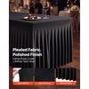 VEVOR Spandex Tablecloth with Skirt, 8 ft Rectangular Covers, 6 Pack, Black, for Party Wedding Banquet Festival, Washable, Reusable, One-Piece, Tight, Fitted Table Cloth with Pleated Skirt