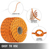 Polyester Rope 7/16" x 150', Load and Pulling Rope, 8400lbs Breaking Strength