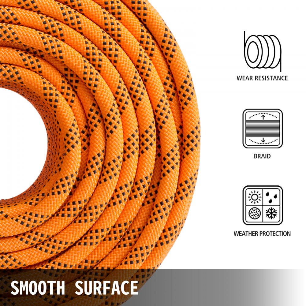 Polyester Rope 7/16" x 200', Load and Pulling Rope, 8400lbs Breaking Strength (Not suitable for rocking climbing, mountain climbing, hanging people, etc.)