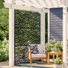 VEVOR Metal Privacy Screen, 47" W x 72" H, Outdoor Privacy Screens & Panels, Freestanding Outdoor Divider with Stand, 3-Panel Decorative Garden Steel Privacy Fence for Balcony Patio Indoor Room Black
