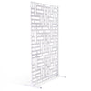 VEVOR Metal Privacy Screen, 47" W x 76" H Outdoor Privacy Screens 3-Panel, Freestanding Outdoor Divider with Stand, Decorative Garden Steel Privacy Fence for Balcony Patio Indoor Room Hot Tub White