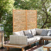 VEVOR Wooden Privacy Screen, 36" W x 76" H Outdoor Privacy Screen, Freestanding Wood Privacy Panel with Stand, Decorative Patio Privacy Screen, Outdoor Divider for Balcony Patio Lawn Garden