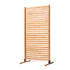 VEVOR Wooden Privacy Screen, 36" W x 76" H Outdoor Privacy Screen, Freestanding Wood Privacy Panel with Stand, Decorative Patio Privacy Screen, Outdoor Divider for Balcony Patio Lawn Garden