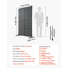 VEVOR Metal Privacy Screen, 44" W x 72" H Freestanding Modern Privacy Fence, Garden Divider Panel with Extended Base & Reinforcement Fixed, Freestanding Outdoor Divider for Garden, Indoor, Courtyard