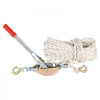 VEVOR Rope Puller, 3/4 Ton (1,653 lbs) Pulling Capacity, with 100' of 0.6" dia. Rope, 2 Hook, Come Along Winch, Heavy Duty Ratchet Power Puller Tool for Moving Boats, Securing Items, Transporting Logs