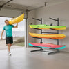 VEVOR Kayak Storage Rack for 4 Kayaks, Holds 220 lbs, Heavy Duty Freestanding Stand for Indoor Outdoor Garage Shed Dock, Storage Rack Stand Holder for Canoe, Small Boat, SUP, Surfboard & Paddleboard