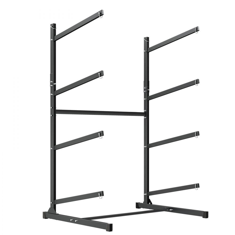 VEVOR Kayak Storage Rack for 4 Kayaks, Holds 220 lbs, Heavy Duty Freestanding Stand for Indoor Outdoor Garage Shed Dock, Storage Rack Stand Holder for Canoe, Small Boat, SUP, Surfboard & Paddleboard