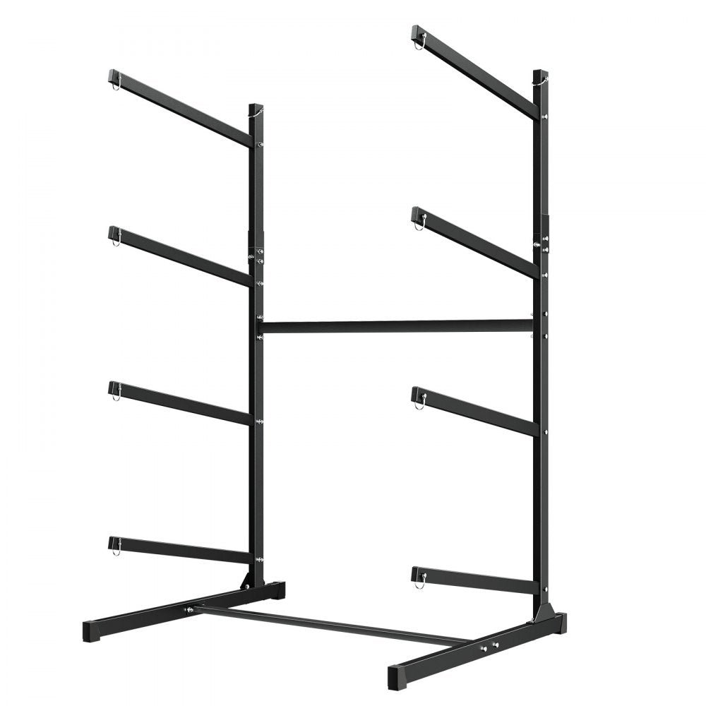 VEVOR Kayak Storage Rack for 4 Kayaks, Holds 220 lbs, Heavy Duty Freestanding Stand for Indoor Outdoor Garage Shed Dock, Storage Rack Stand Holder for Canoe, Small Boat, SUP, Surfboard & Paddleboard