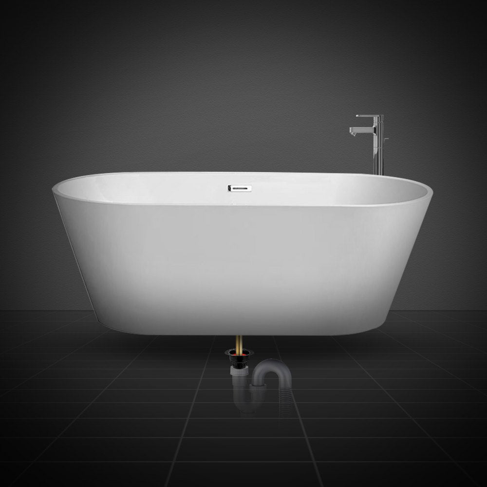 VEVOR ABS Freestanding Tub Drain Kit, 2 Brass Tail Pipes, Bathtub Drain Rough-in Kit, with ABS Adapter of Tailpiece, Compatible with Freestanding Bathtubs, Floor Mounted Bathtubs and Island Bathtubs