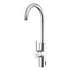 VEVOR Touchless Kitchen Bar Sink Faucet, Single Handle Automatic Motion Sensor Bathroom Faucet, Hands-Free Adjustable Cold Hot Water Mixer Flexible Swivel for 9/16 in Pipe,Chrome Plated Silver