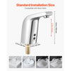 VEVOR Touchless Bathroom Sink Faucet, Automatic Motion Sensor Restroom Toilet Faucet Cold Water with Single Hole, Battery Operated for 9/16 in Pipe Commercial Lavatory,Chrome Plated Silver