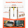 VEVOR Ratchet Chain Binder, 5/16 in x 12.8 ft G80 Chains, 8000 lbs Working Load of Ratchet Load Binder, Chains and Binders Set, Tie Down Hauling Chain Binders for Hauling, Towing, Logging (2 Sets)