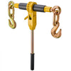 VEVOR Ratchet Chain Binder, 5/16"-3/8" Heavy Duty Load Binders with G80 Chains, 7100 lbs Secure Load Limit, Labor-saving Anti-skid Handle, Tie Down Hauling Chain Binders for Flatbed Truck Trailer, 2 P