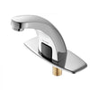 VEVOR Touchless Bathroom Sink Faucet, Automatic Motion Sensor Restroom Toilet Faucet with Hole Cover Plate, Battery Operated,Hot/Cold Water for 9/16 in Pipe Commercial Lavatory,Chrome Plated Silver