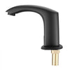 VEVOR Touchless Bathroom Sink Faucet, Automatic Motion Sensor Restroom Toilet Faucet with Hole Cover Plate, Battery Operated,Adjustable Temperature for 9/16 in Pipe Commercial Lavatory,Matte Black