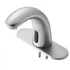 VEVOR Touchless Bathroom Sink Faucet, Automatic Motion Sensor Restroom Toilet Faucet with Hole Cover Plate, Battery Operated,Adjustable Temp for 9/16 in Pipe Commercial Lavatory,Brushed Nickel Silver