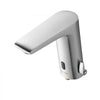 VEVOR Touchless Bathroom Sink Faucet, Automatic Motion Sensor Restroom Toilet Faucet, HandsFree Adjustable Cold Hot Single Handle Water Mixer Battery Operated for 9/16 in Pipe,Brushed Nickel Silver