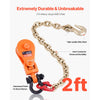 VEVOR 2 Ton Snatch Block with G80 Chain, Swivel Shackle, 3" Sheave for 3/8" Wire Rope, Snatch Block Pulley for Towing and Recovery Applications on Flatbed Tow Truck Rollback Wrecker Car Carrier Cable