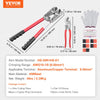 VEVOR Battery Cable Lug Crimping Tool, 10-1/0AWG with Cable Cutter and 48PCS Copper Ring Terminals, 6 Wire Sizes Crimping Die and 100pcs Heat Shrink Tubes, for Heavy Duty Wire Lugs