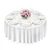 VEVOR White Round Tablecloths 10 Pack, 132 Inches in Diameter, Stain- & Wrinkle- Resistant, Machine Washable Table Clothes, Polyester Fabric Table Covers for Wedding, Party, Banquet, Formal Events