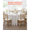 VEVOR White Round Tablecloths 6 Pack, 132 Inches in Diameter, Stain- & Wrinkle- Resistant, Machine Washable Table Clothes, Polyester Fabric Table Covers for Wedding, Party, Banquet, Formal Events