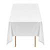 VEVOR White Tablecloths for Rectangle Tables, 6 Pack, 60 x 102 Inches, Reusable and Machine Washable Table Clothes, Wrinkle-Resistant Polyester Fabric Table Covers for Wedding, Party, Banquet