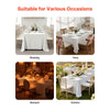 VEVOR White Tablecloths for Rectangle Tables, 10 Pack, 70 x 120 Inches, Reusable and Machine Washable Table Clothes, Wrinkle-Resistant Polyester Fabric Table Covers for Wedding, Party, Banquet