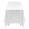 VEVOR White Tablecloths for Rectangle Tables, 10 Pack, 70 x 120 Inches, Reusable and Machine Washable Table Clothes, Wrinkle-Resistant Polyester Fabric Table Covers for Wedding, Party, Banquet