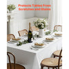 VEVOR White Tablecloths for Rectangle Tables, 6 Pack, 70 x 120 Inches, Reusable and Machine Washable Table Clothes, Wrinkle-Resistant Polyester Fabric Table Covers for Wedding, Party, Banquet