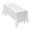 VEVOR White Tablecloths for Rectangle Tables, 6 Pack, 70 x 120 Inches, Reusable and Machine Washable Table Clothes, Wrinkle-Resistant Polyester Fabric Table Covers for Wedding, Party, Banquet