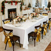 VEVOR White Tablecloths for Rectangle Tables, 6 Pack, 90 x 132 Inches, Reusable and Machine Washable Table Clothes, Wrinkle-Resistant Polyester Fabric Table Covers for Wedding, Party, Banquet