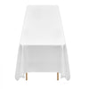 VEVOR White Tablecloths for Rectangle Tables, 6 Pack, 90 x 132 Inches, Reusable and Machine Washable Table Clothes, Wrinkle-Resistant Polyester Fabric Table Covers for Wedding, Party, Banquet