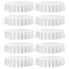 VEVOR White Round Tablecloths 10 Pack, 90 Inches in Diameter, Stain- & Wrinkle- Resistant, Machine Washable Table Clothes, Polyester Fabric Table Covers for Wedding, Party, Banquet, Formal Events