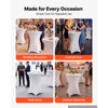 VEVOR Cocktail Tablecloth, 32 x 43 in, 6 Pack, White Stretch Spandex Covers, for Party Wedding Cocktail Banquet Festival, Washable, Reusable, High Top, Tight, Fitted Table Cloth with 4 Foot Pockets